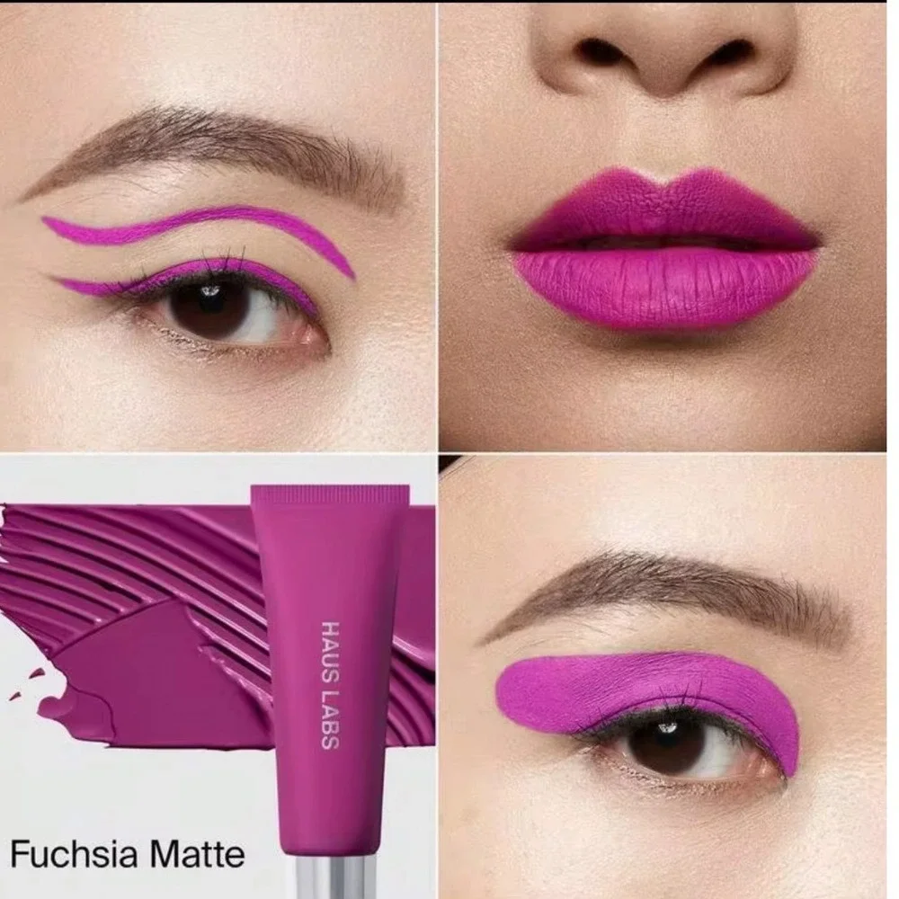 Haus Labs Hy-Power Pigment Paint Fuchsia Matte Lady Gaga Eye Lip Cheek 0.25oz